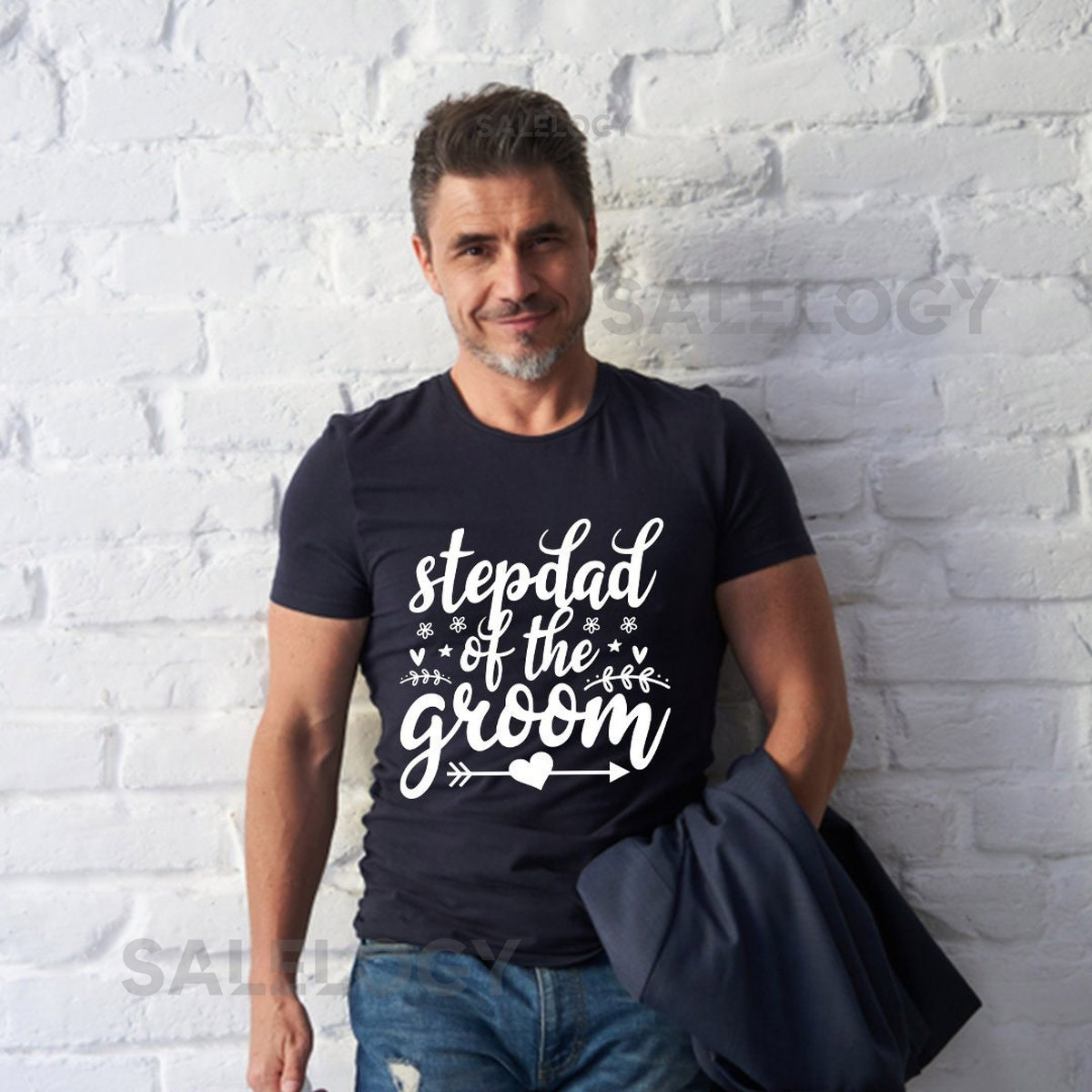 Stepdad of the Groom T-Shirt - Customized Graphic Men Tee - Casual Wear - Wedding Vibes - Blended Family - Stepdad's Love - Celebrations_950