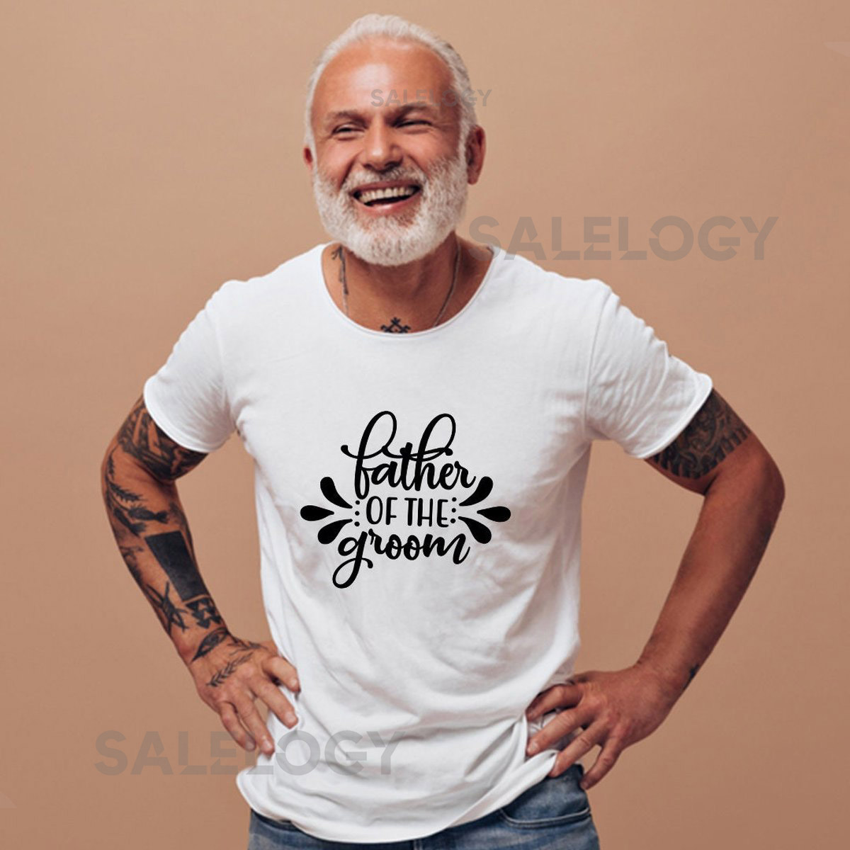 Father of the Groom T-Shirt - Customized Graphic Men Tee - Casual Wear - Wedding Celebrations - Father Son Duo- Special Wedding Role Tee_306