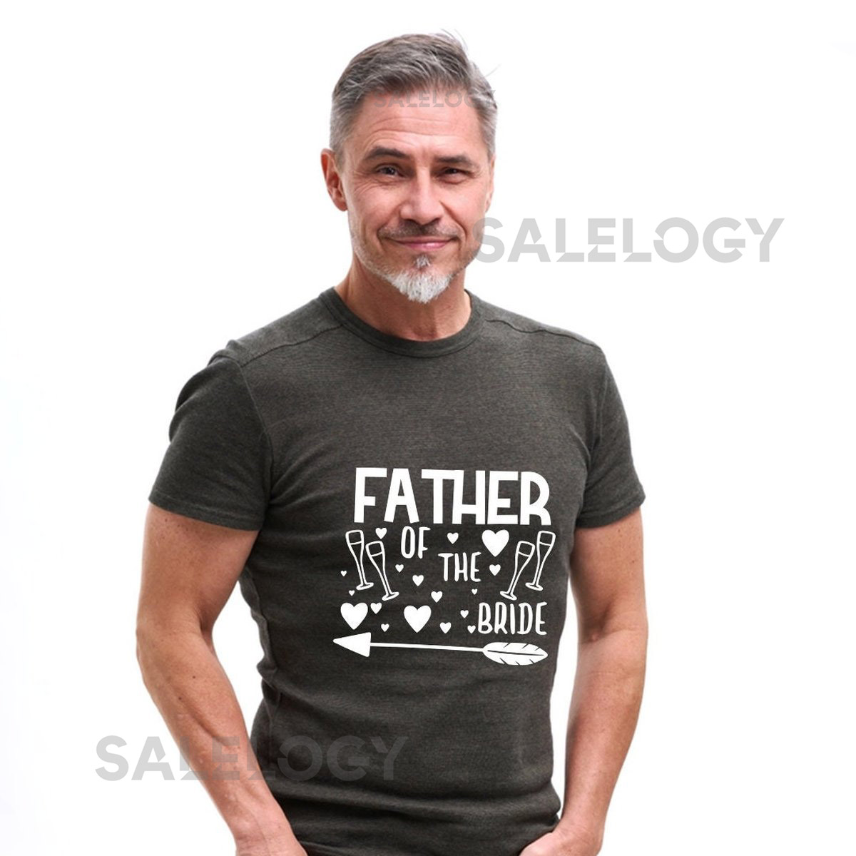 Father of the Bride T-Shirt - Customized Graphic Men Tee - Casual Wear - Wedding Vibes - Father Daughter Love - Special Wedding Role Tee_305