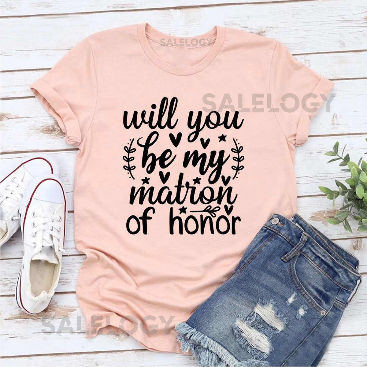 Will You Be My Matron of Honor T-Shirt - Customized Graphic Unisex Tee - Proposal Tee -Wedding Preparations -Bridal Party Tee -Wedding Vibes_1213