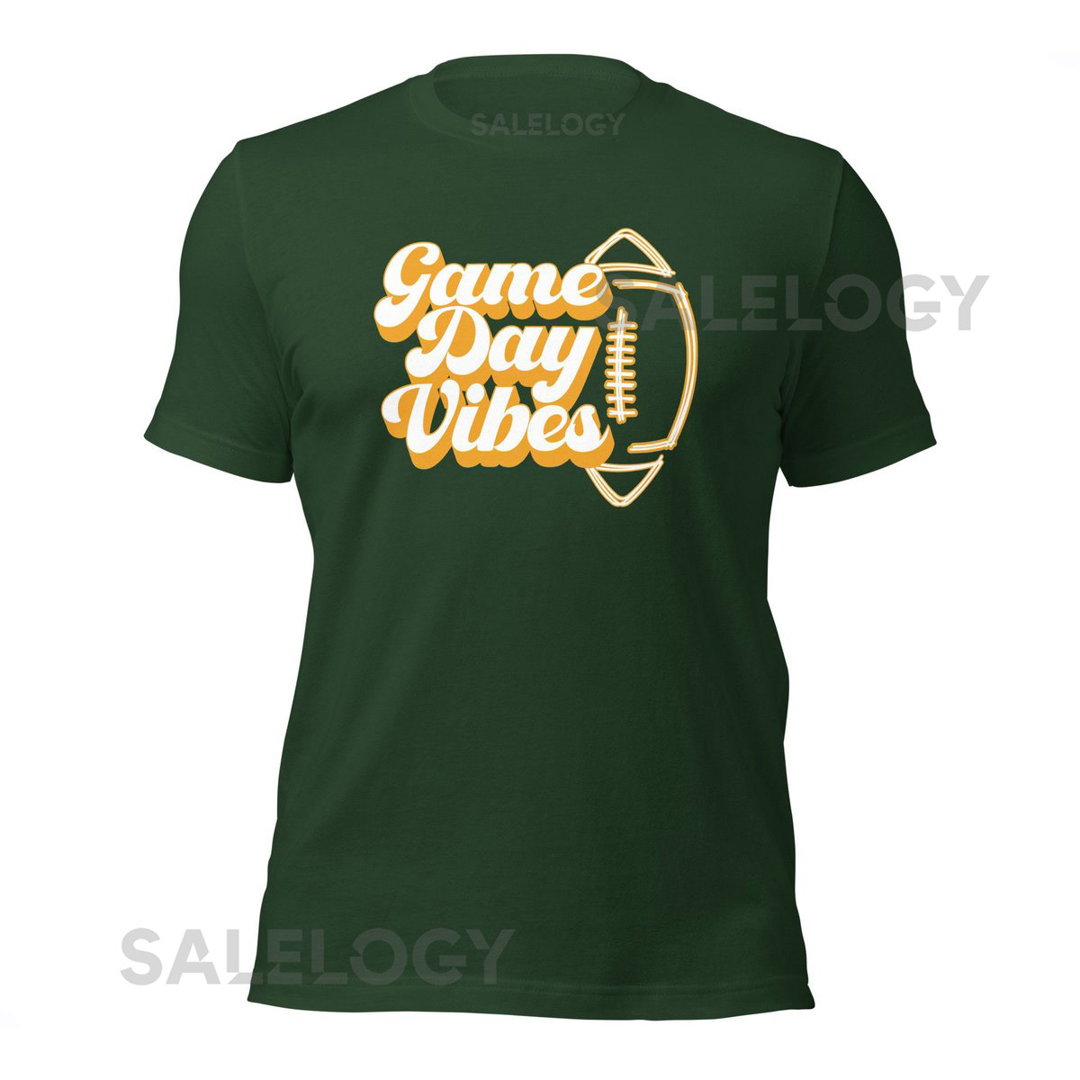 Game Day Vibes Green and Gold Unisex t-shirt Bella Canvas Green Bay Wisconsin Lambeau Field Packers Go Pack Go Boutique Football_353