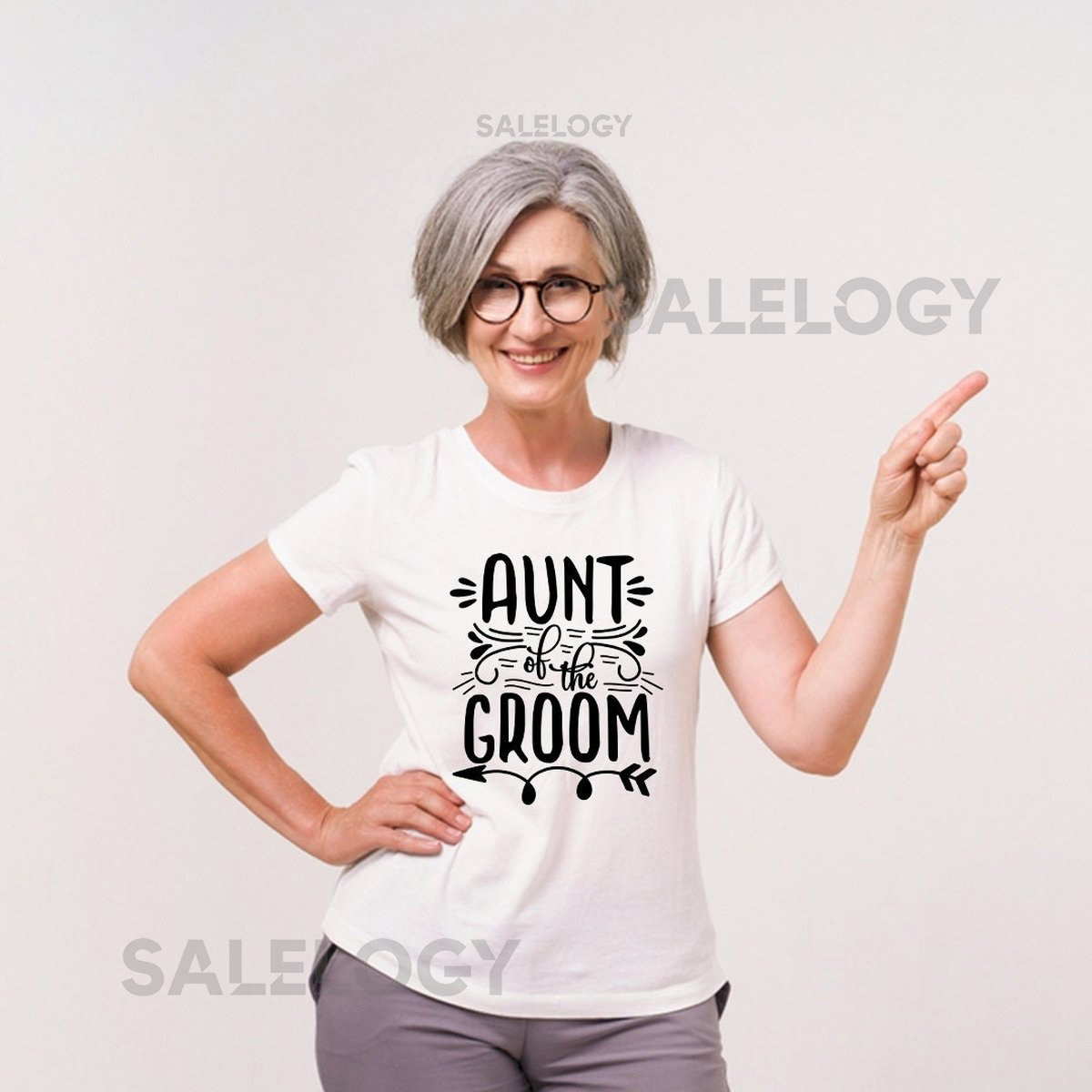 Aunt of the Groom T-Shirt - Customized Graphic Women Tee - Casual Wear - Wedding Vibes - Family Love -Special Wedding Role Tee_51