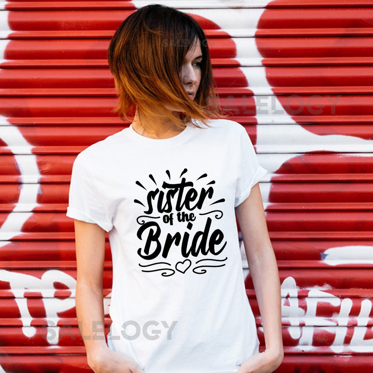 Sister of the Bride T-Shirt - Customized Graphic Women Tee - Proud Sister Tee - Sisterly Love Tee - Sibling Bond - Thoughtful Gift_922