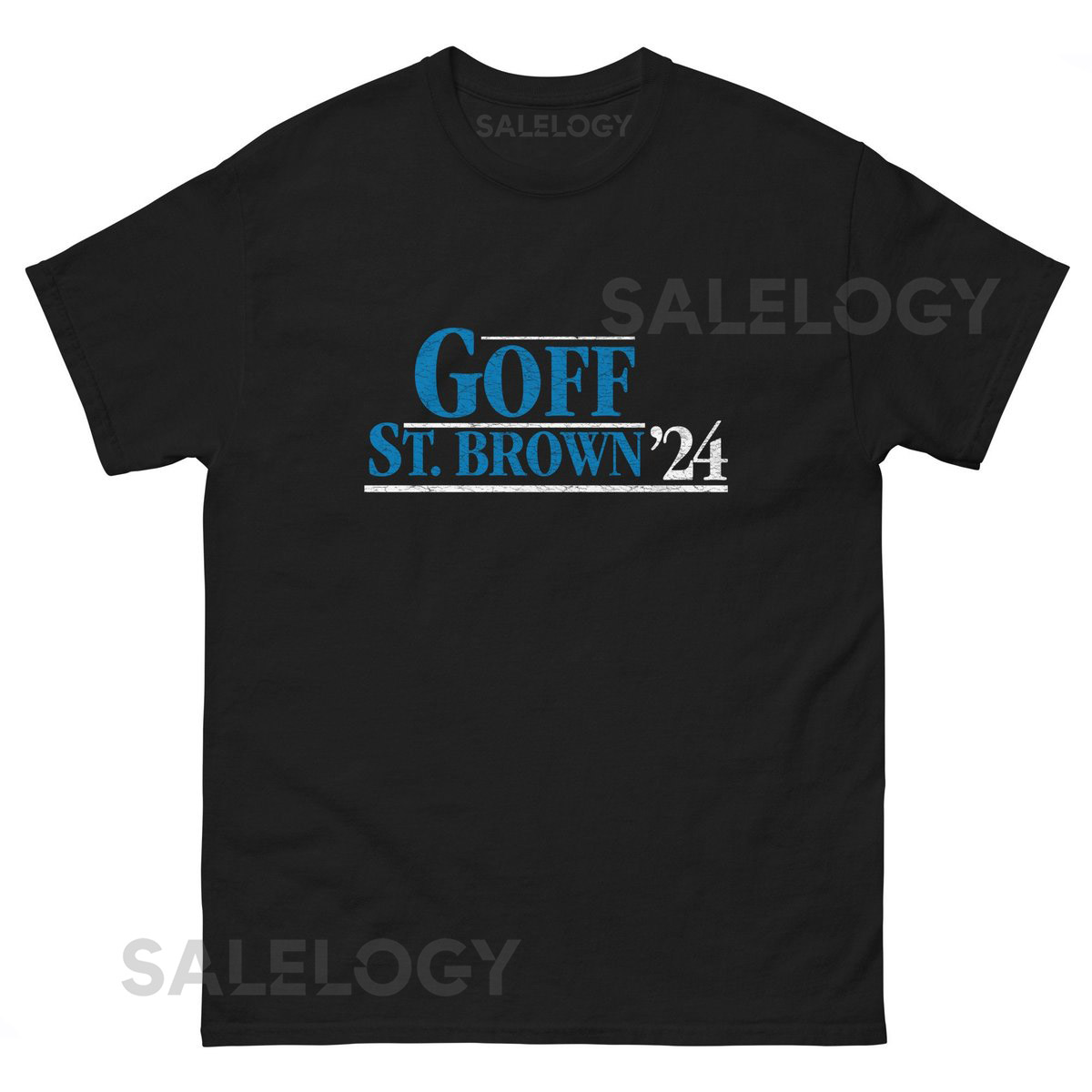 Jared Goff Amon-Ra St. Brown 2024 T-Shirt Parody Reagan Bush Funny Gift Football Detroit Lions_525