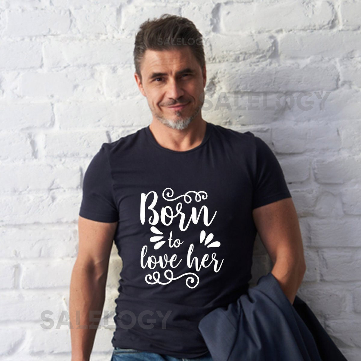 Born to Love Her T-Shirt - Customized Graphic Unisex Tee - Celebrate Love Romance - - Couples Gift- Romantic Gesture - Heartfelt Love_118