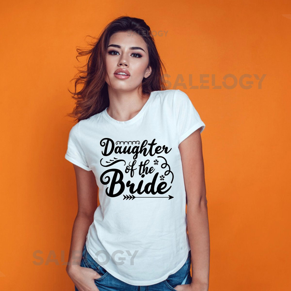 Daughter of the Bride T-Shirt - Customized Graphic Women Tee - Casual Wear - Wedding Vibes - Mother's Wedding Day - Pure Family Bond_238
