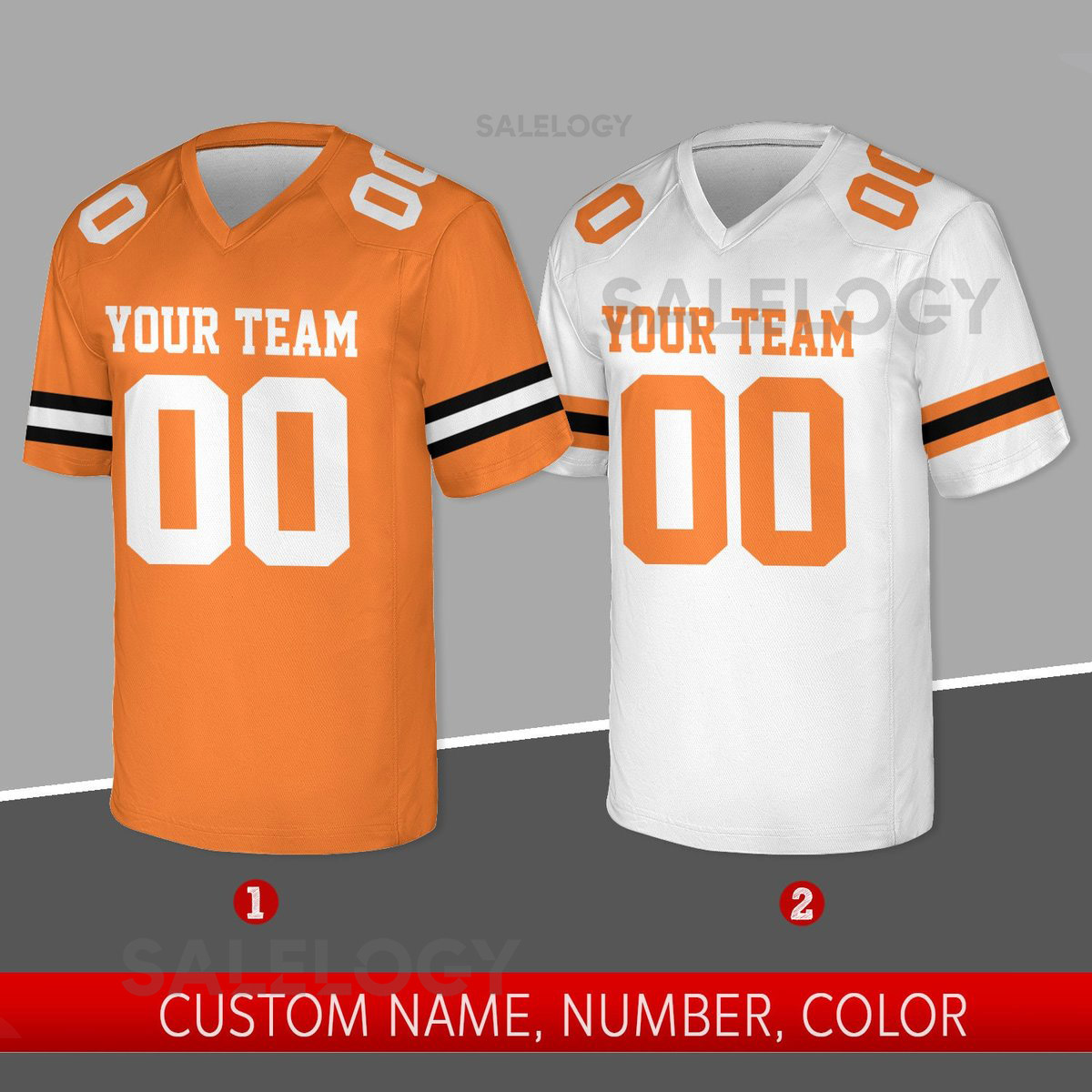 Personalized Team Name And Number Football Jersey Custom V-neck Short Sleeve Jersey Shirt Football Jersey For Football Fan Football Lover_33