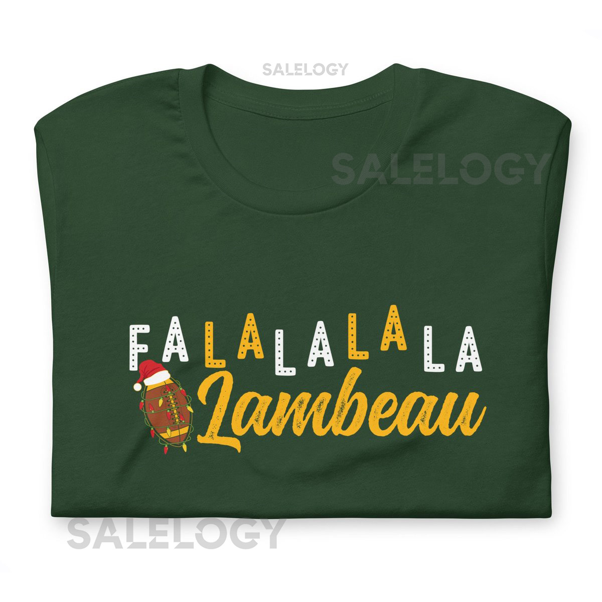 Fa La La La La Lambeau Christmas and Holiday Football T Unisex t-shirt Bella Canvas Green Bay Packers Title Town Holiday Christmas songs_335