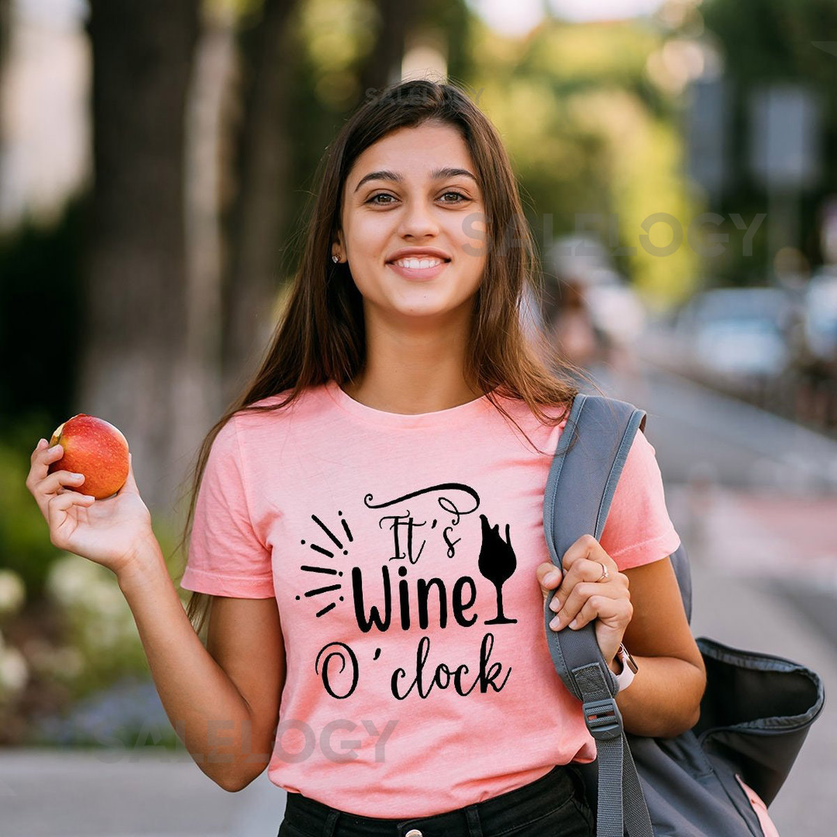 It's Wine O'Clock T-Shirt - Customized Graphic Unisex Tee - Wine Lover Tee - Wine Celebrations - Wine Slogan - Wine Themed Clothing_581