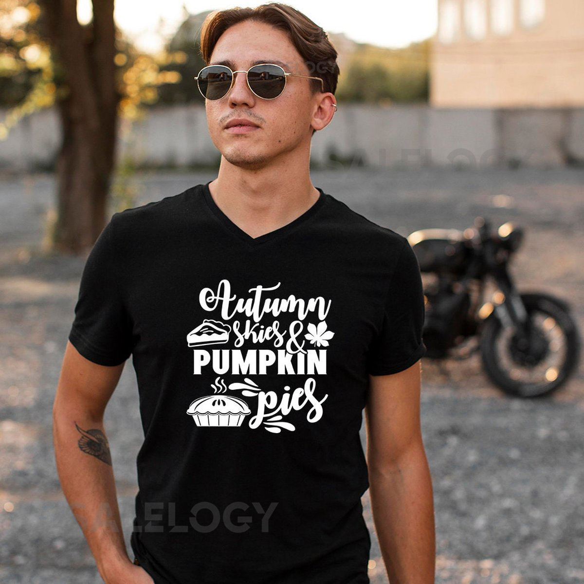 Autumn Skies And Apple Pies T-Shirt - Customized Graphic Unisex Tee - Fall Season - Chilly Nights - Fall Delights - Seasonal Joy_58