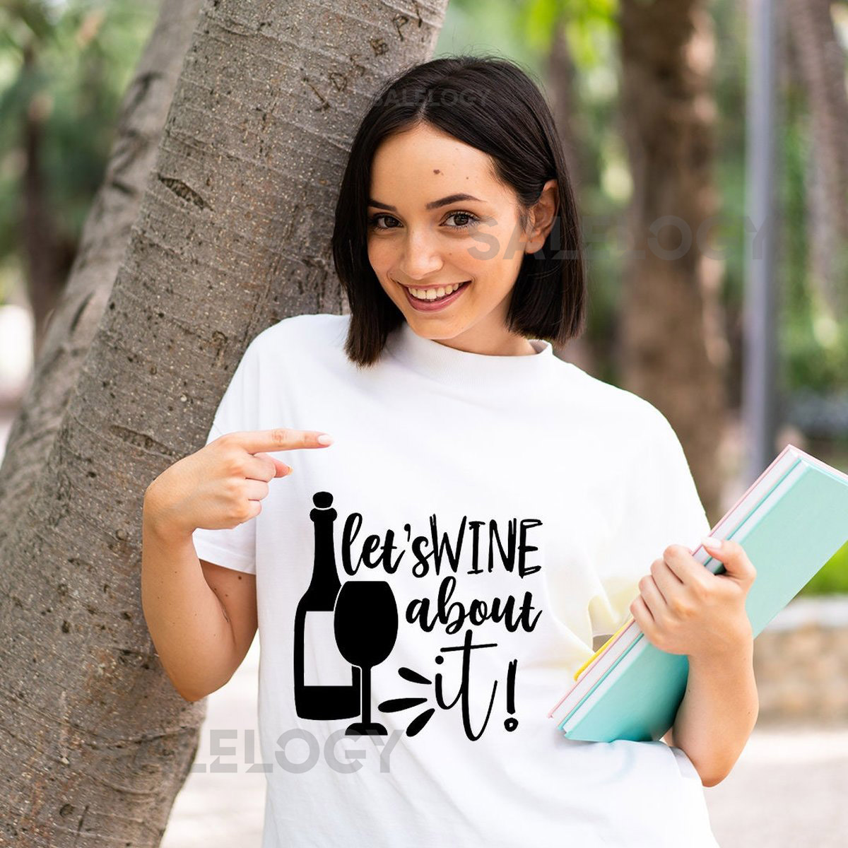 Let's Wine About It T-Shirt - Customized Graphic Unisex Tee - Wine O'clock Tee - Wine Themed Shirt - Gift For Wine Lovers -Wine Humor Tee_640