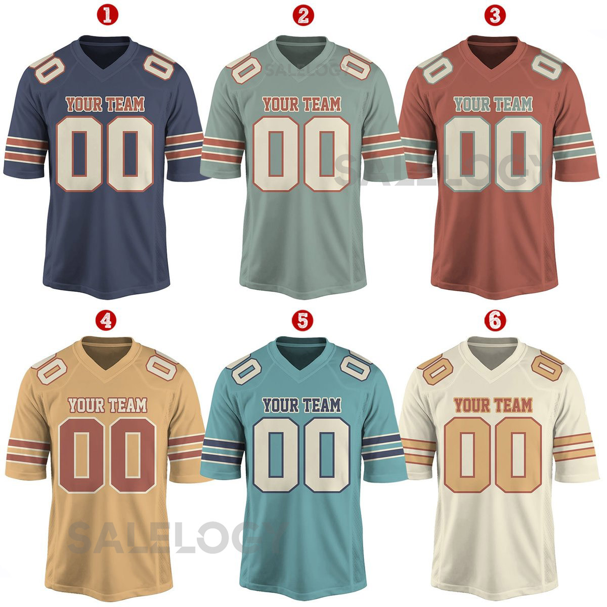 Personalized Team Name And Number Football Jersey Custom V-neck Short Sleeve Jersey Shirt Football Jersey For Football Fan Football Lover_34