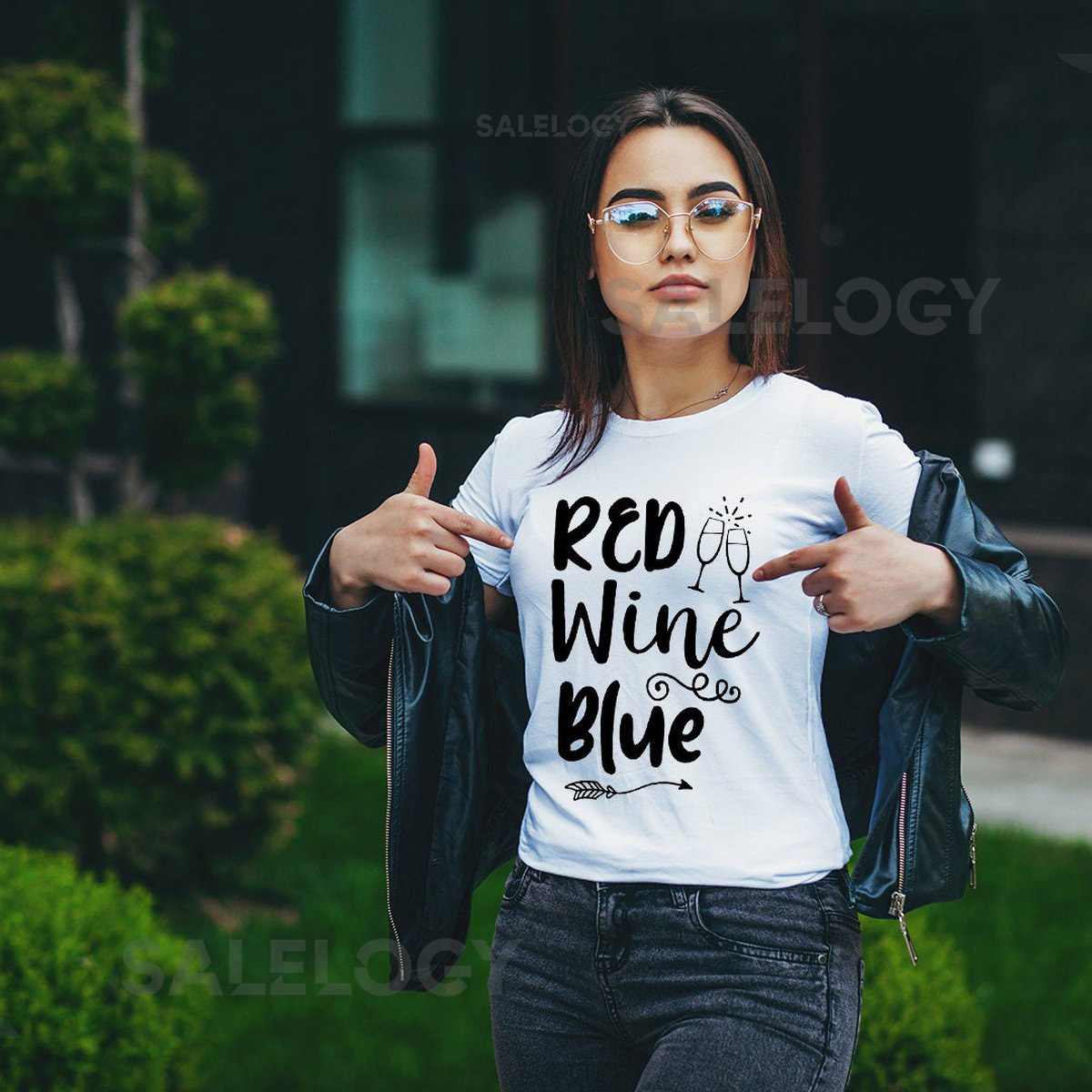 Red Wine Blue T-Shirt - Customized Graphic Unisex Tee - Red Wine - Wine Patriotism - American Pride - Wine Lover - Wine Party - USA Pride_868