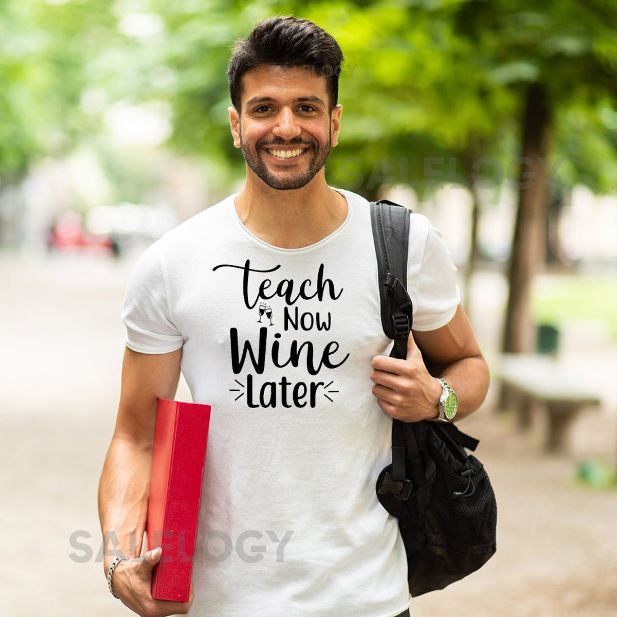 Teach Now Wine Later T-Shirt - Customized Graphic Unisex Tee - Teacher Life - Work Life Balance - Wine Lover - Gift For Teachers_991