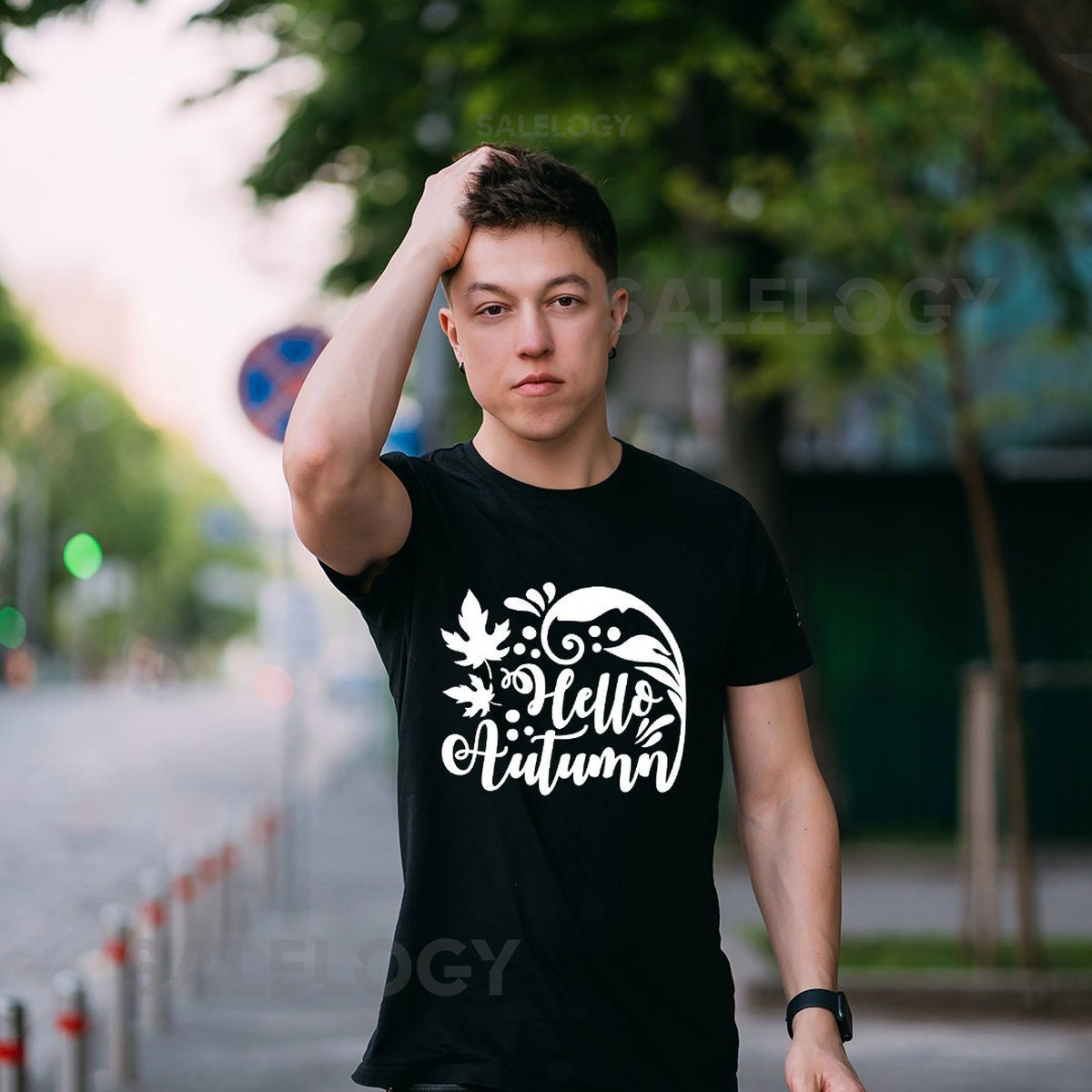 Hello Autumn T-Shirt - Customized Graphic Unisex Tee - Fall Season - Chilly Nights - Fall Delights - Seasonal Joy_438