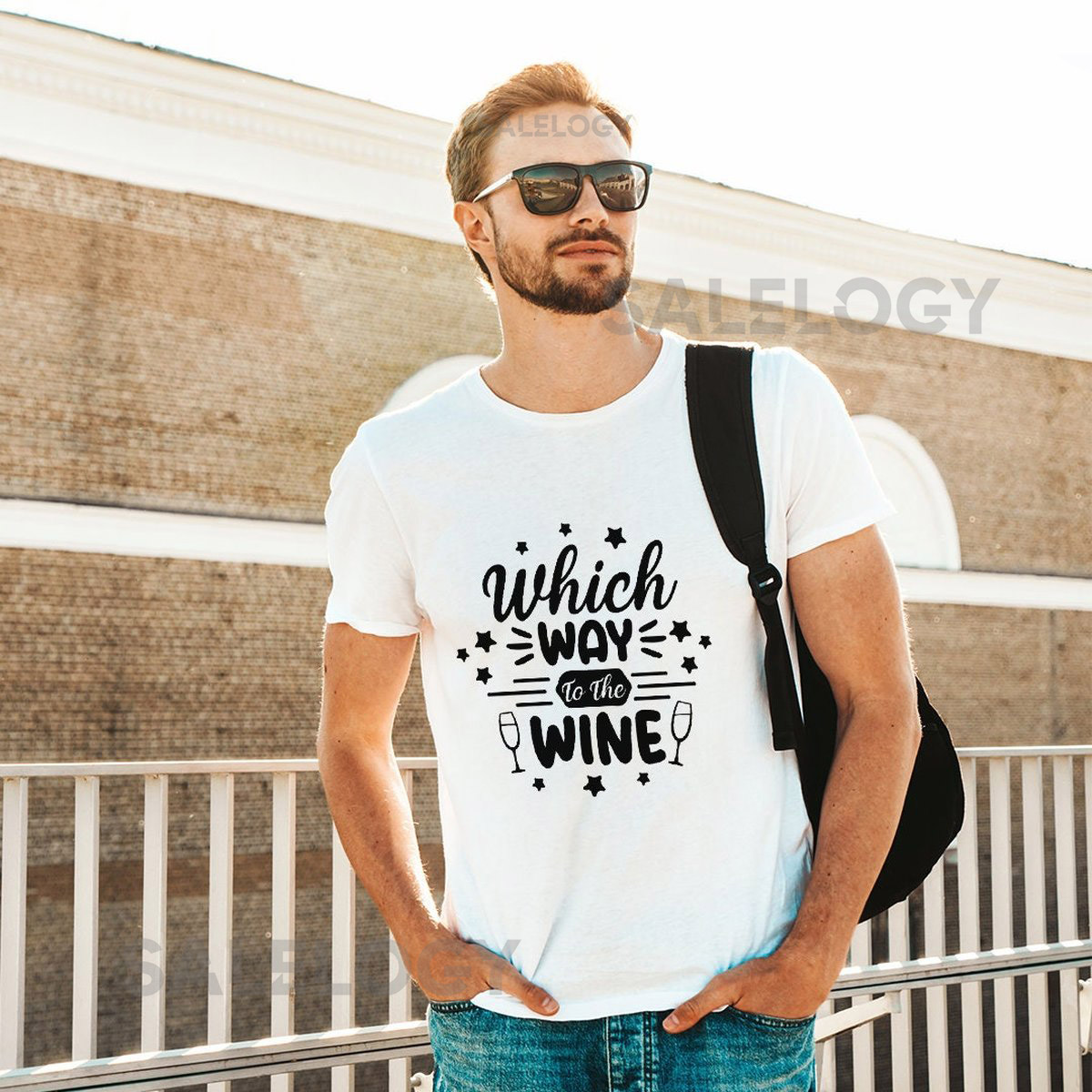 Which Way To The Wine T-Shirt - Customized Graphic Unisex Tee - Daily Rituals - Wine Dine - Unwind -Wine Lover -Wine Party -Wine Culture_1189