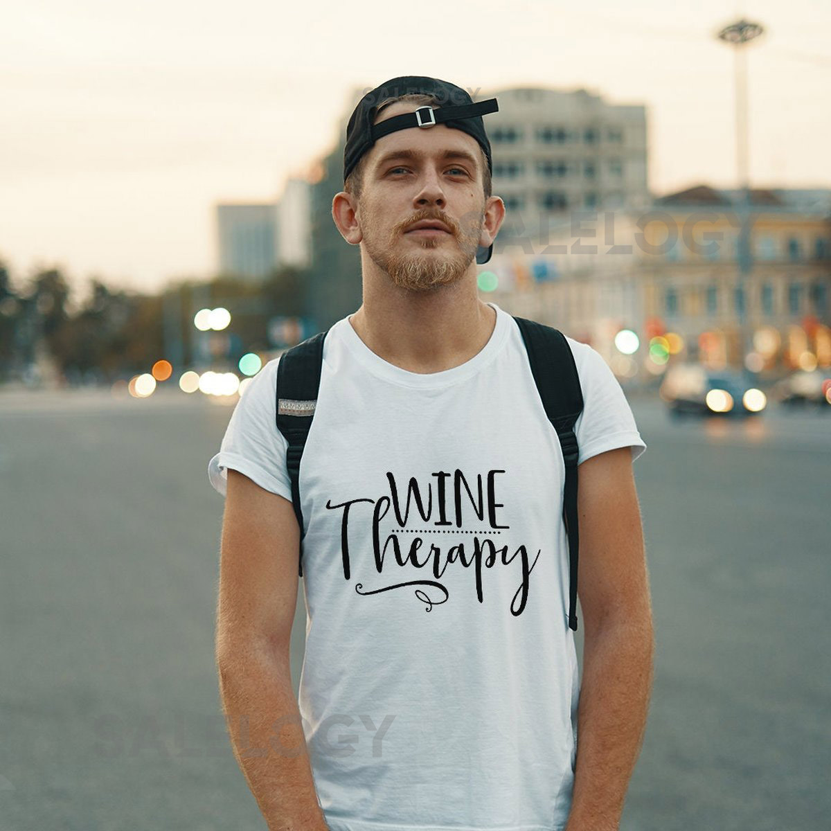 Wine Therapy T-Shirt - Customized Graphic Unisex Tee - Relaxation Time - Calm Moments - Therapy - Wine Lover - Wine Party - Life Challenges_1222