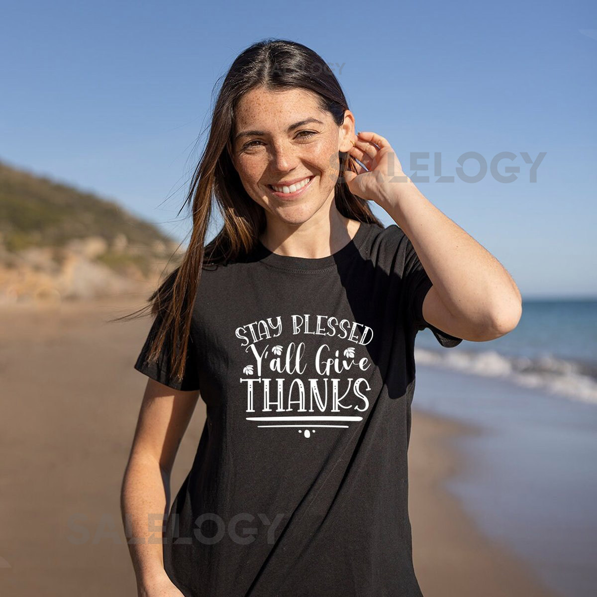 Stay Blessed Y'all Give Thanks T-Shirt - Customized Graphic Unisex Tee - Positive Mind - Grateful Heart - Thankfulness - Gratitude_943