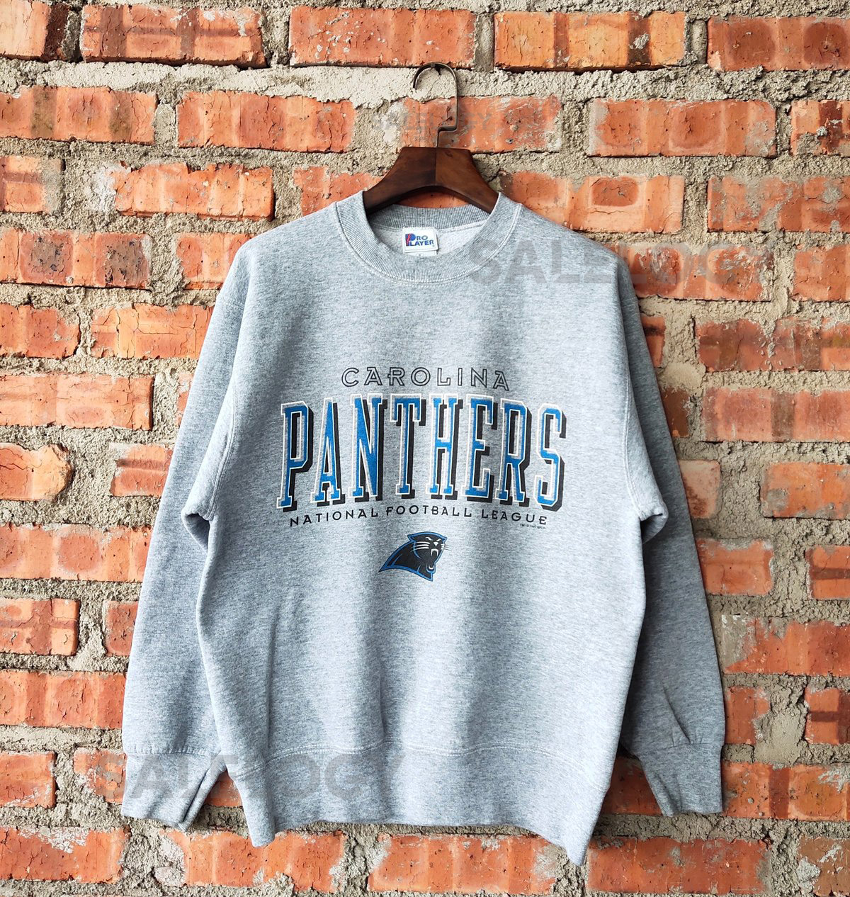 RARE Vintage 90s Carolina Panthers Football by Pro Player Sweatshirt Panthers Crewneck Panthers Pullover Printed Logo Gray Color Mens M_828