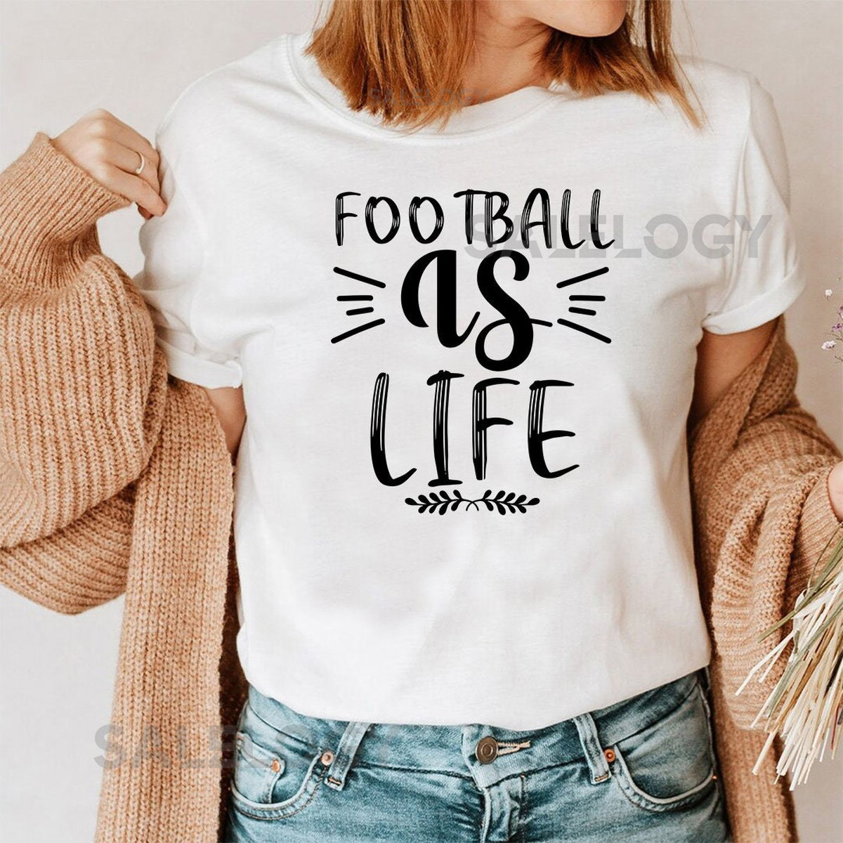 Football is Life T-Shirt - Customized Graphic Unisex Tee - Football Fanatic - Soccer Game - Passion - Sports Lover - Game Day Shirt_336