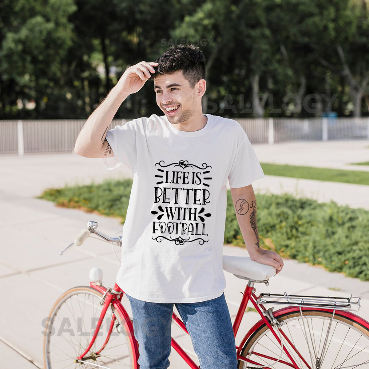 Life Is Better With Football T-Shirt - Customized Graphic Unisex Tee - Football Fanatic - Soccer Game - Passion - Sports Lover - Game Day_650