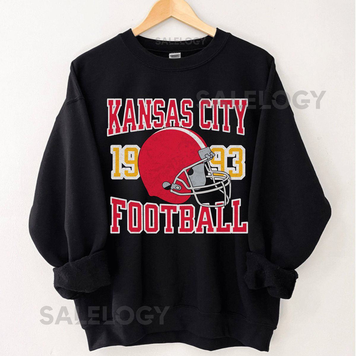 Kansas City Football Sweatshirt Vintage Kansas City Football Crewneck Kansas City Shirt Chief Hoodie Chief shirt Chief Sweatshirt_42
