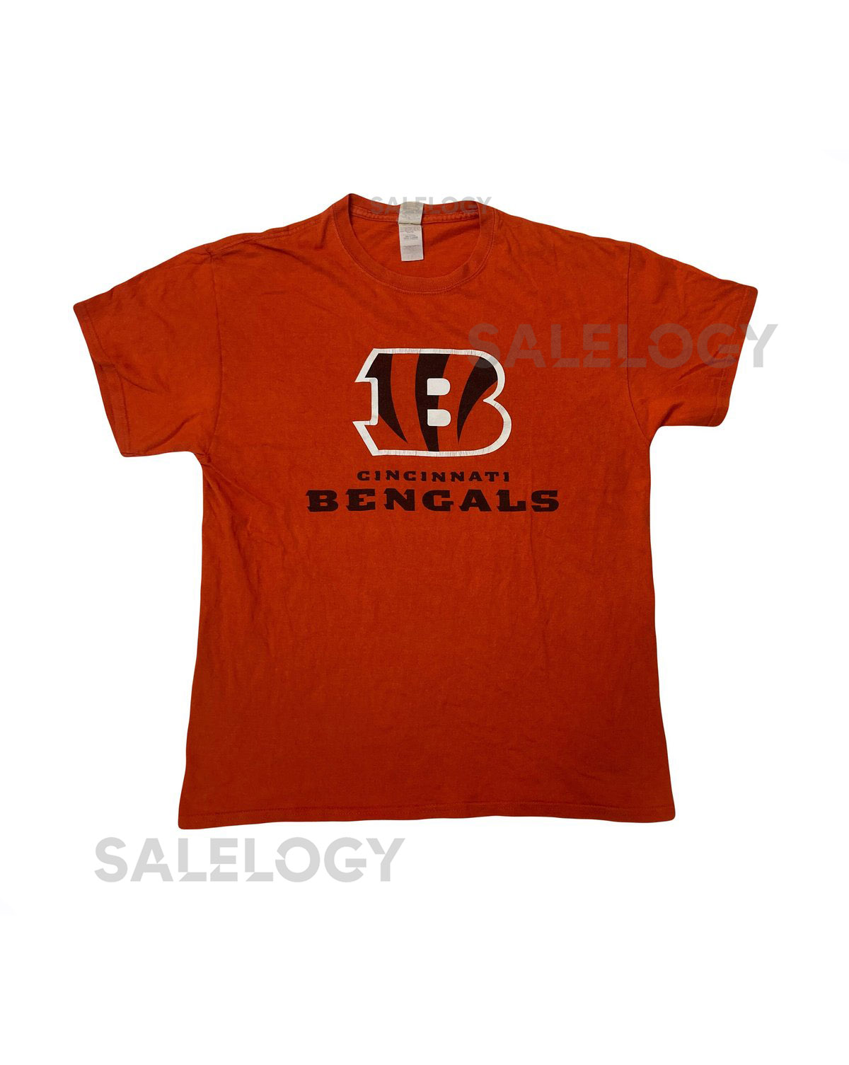 Vintage 90s Cincinnati Bengals B USA souvenir orange t shirt size L_955