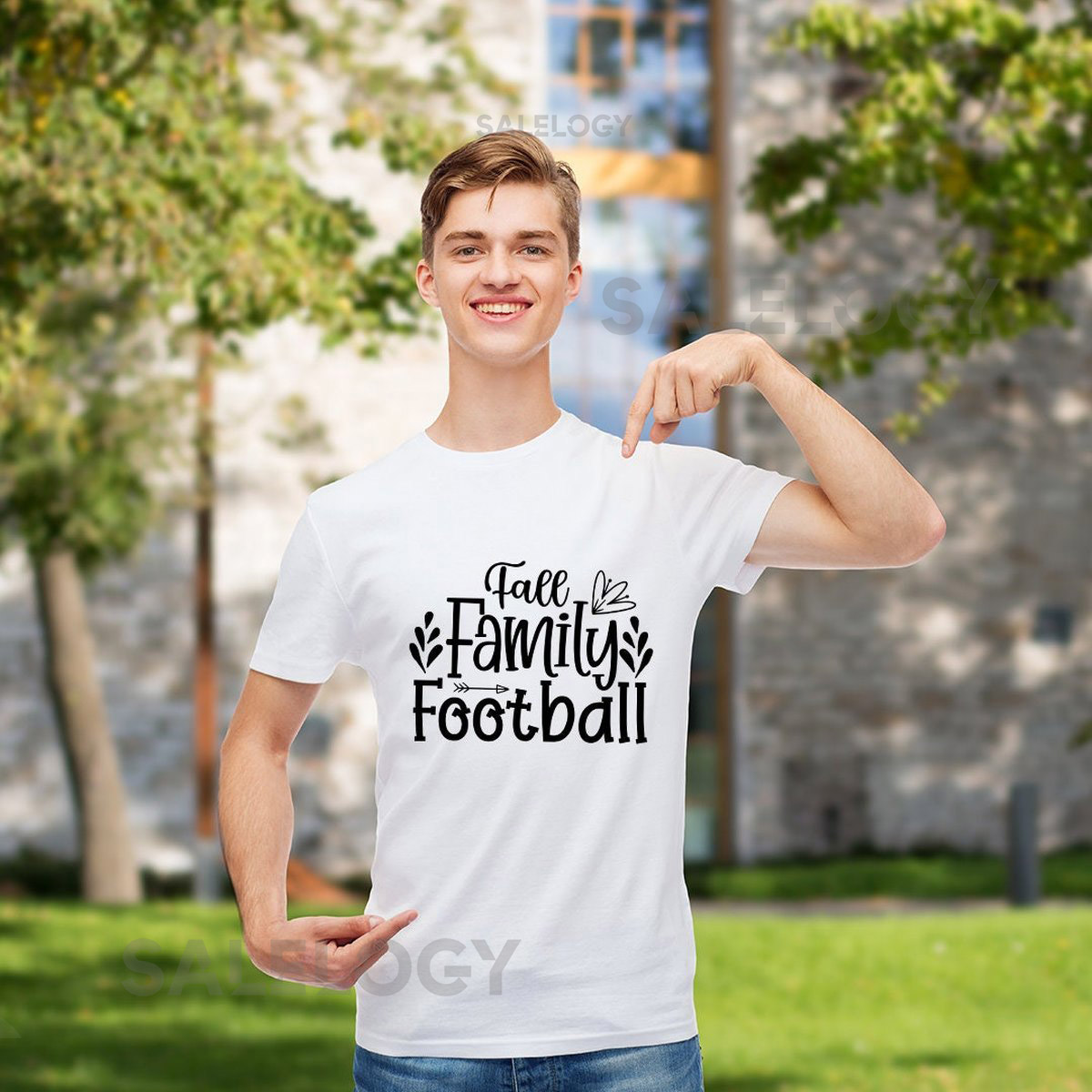 Fall Football Family T-Shirt - Customized Graphic Unisex Tee - Fall Season - Chilly Nights - Family Time - Seasonal Celebrations_281