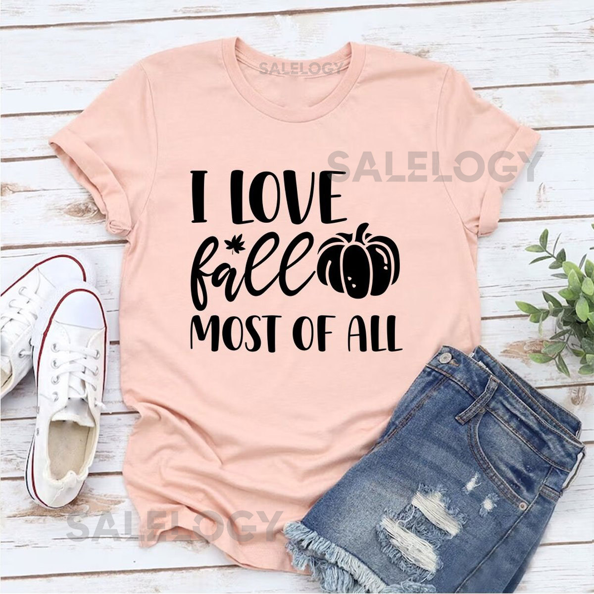 I Love Fall Most of All T-Shirt - Customized Graphic Unisex Tee - Chilly Nights - Nature Inspired - Cozy Days - Nature lover -Autumn Magic_508