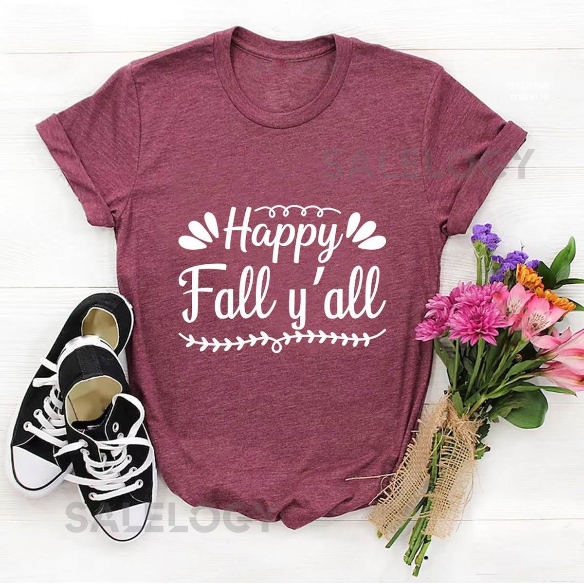 Happy Fall Y'all T-Shirt - Customized Graphic Unisex Tee - Chilly Nights - Nature Inspired - Cozy Days - Nature lover -Autumn Magic_415