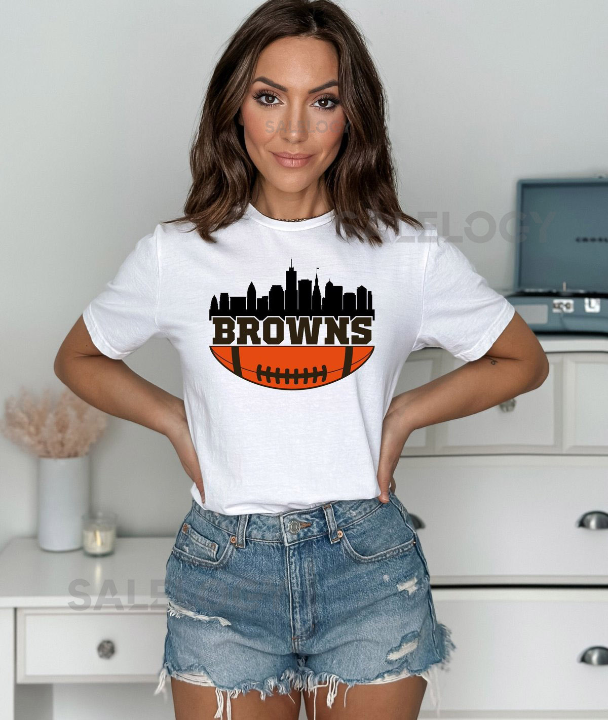 Cleveland Browns Skyline Unisex Softstyle T-Shirt_278