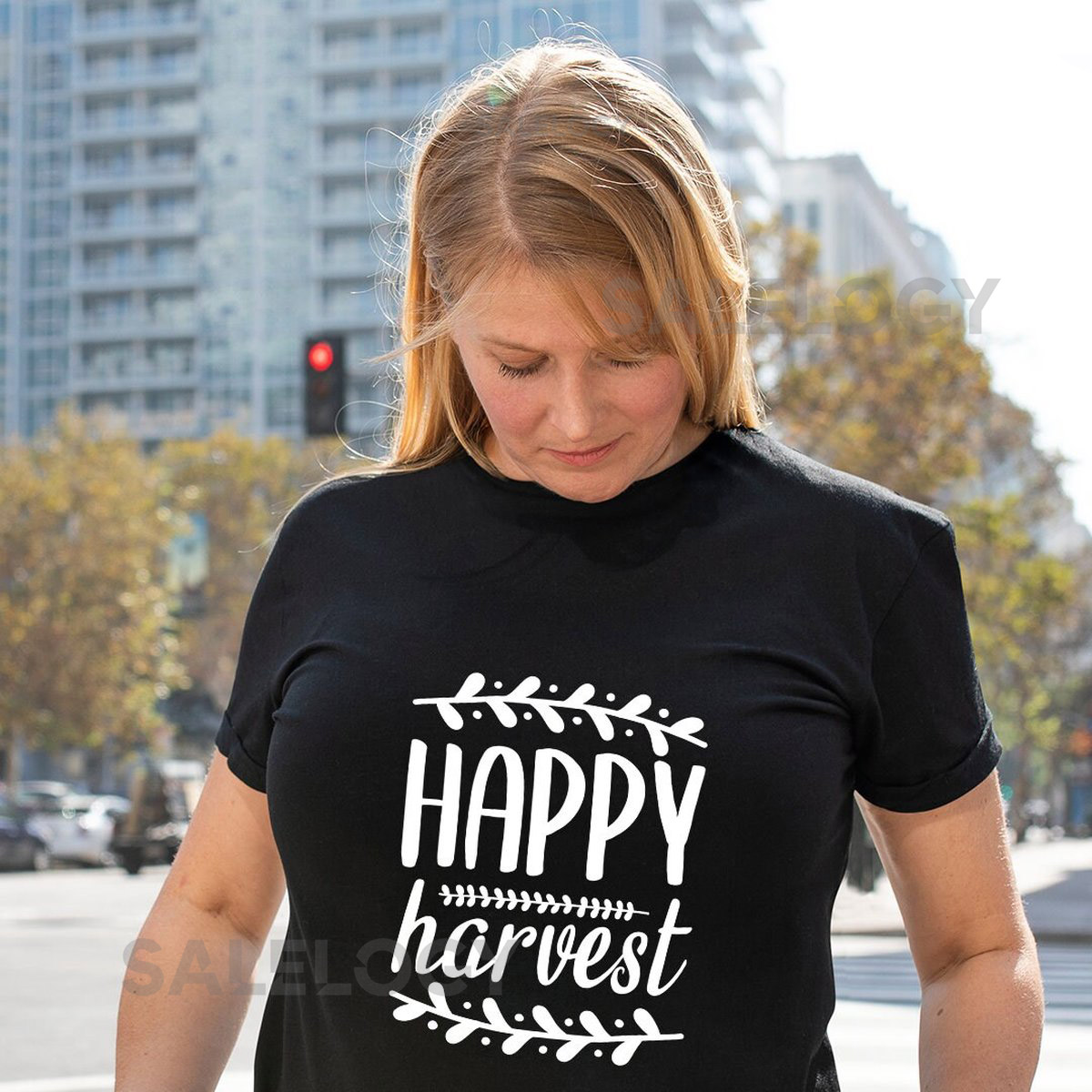 Happy Harvest T-Shirt - Customized Graphic Unisex Tee - Chilly Nights - Nature Inspired - Cozy Days- Nature lover -Celebrate Nature's Beauty_419