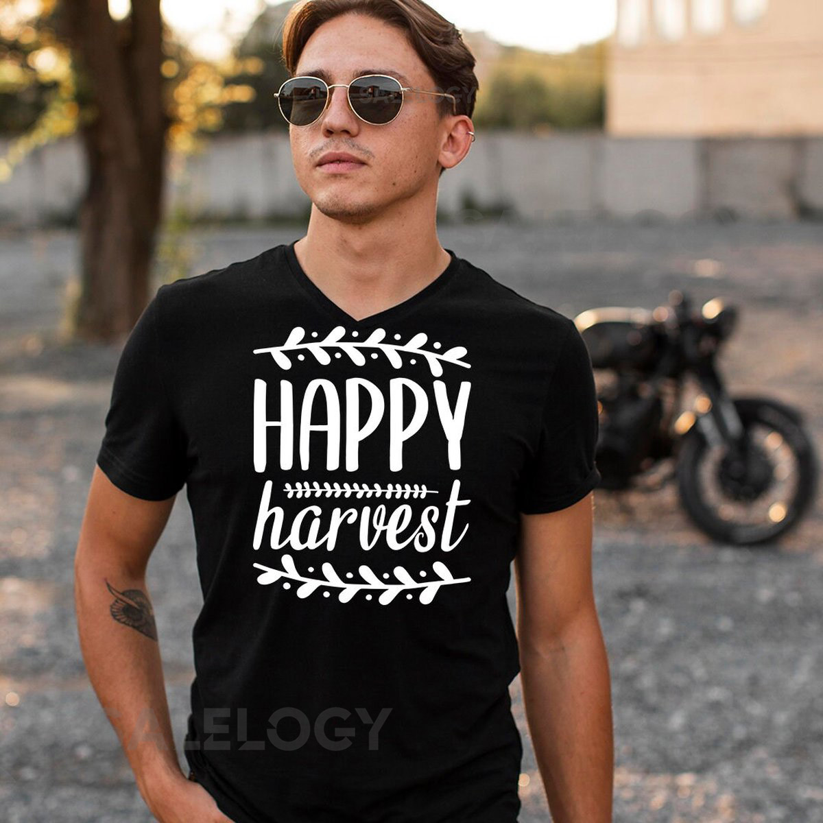 Happy Harvest T-Shirt - Customized Graphic Unisex Tee - Chilly Nights - Nature Inspired - Cozy Days- Nature lover -Celebrate Nature's Beauty_420