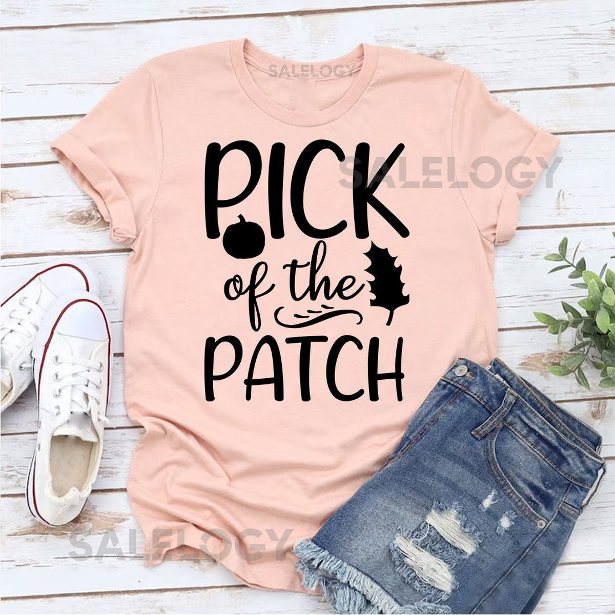 Pick of the Patch T-Shirt - Customized Graphic Unisex Tee - Fall Season - Chilly Nights - Fall Delights - Seasonal Joy - Pumpkin_810