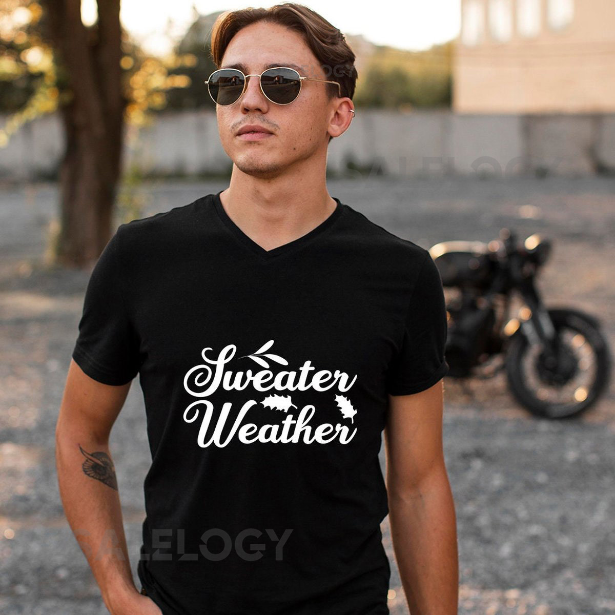 Sweater Weather T-Shirt - Customized Graphic Unisex Tee - Casual and Chic - Countdown to Break -Anticipation -Winter Vibes_975