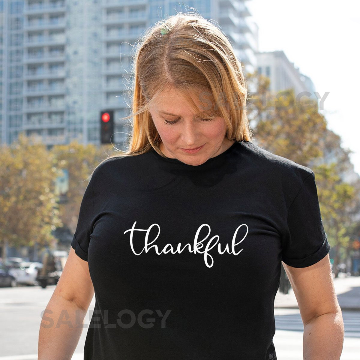 Thankful T-Shirt - Customized Graphic Unisex Tee - Positive Mind - Grateful Heart - Thankfulness - Gratitude_1059