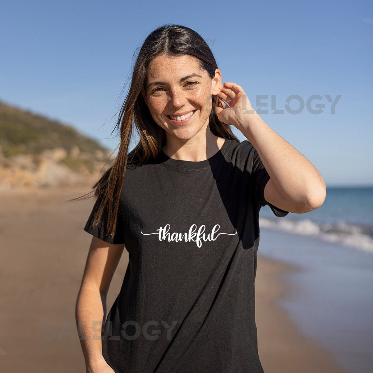 Thankful T-Shirt - Customized Graphic Unisex Tee - Positive Mind - Grateful Heart - Thankfulness - Gratitude_1061