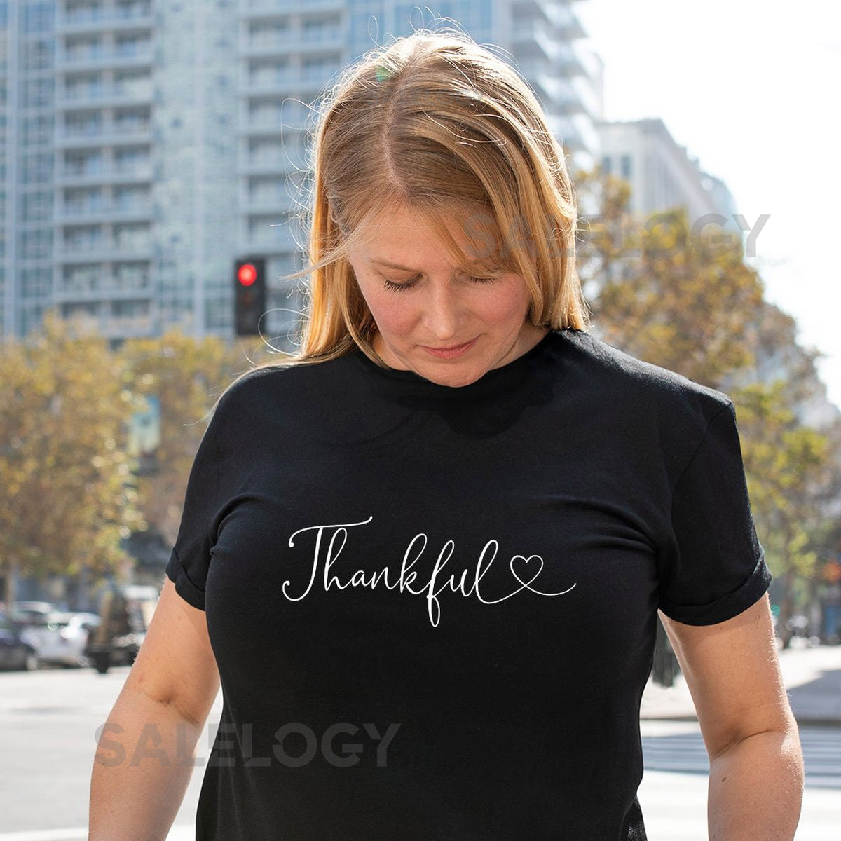 Thankful T-Shirt - Customized Graphic Unisex Tee - Positive Mind - Grateful Heart - Thankfulness - Gratitude_1065