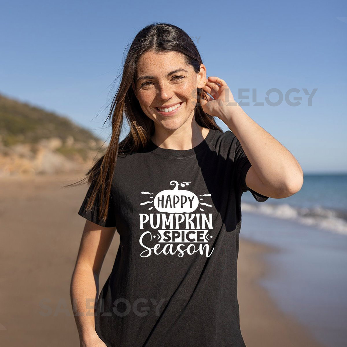 Happy Pumpkin Spice Season T-Shirt - Customized Graphic Unisex Tee - Fall Season - Chilly Nights - Fall Delights - Seasonal Joy_425