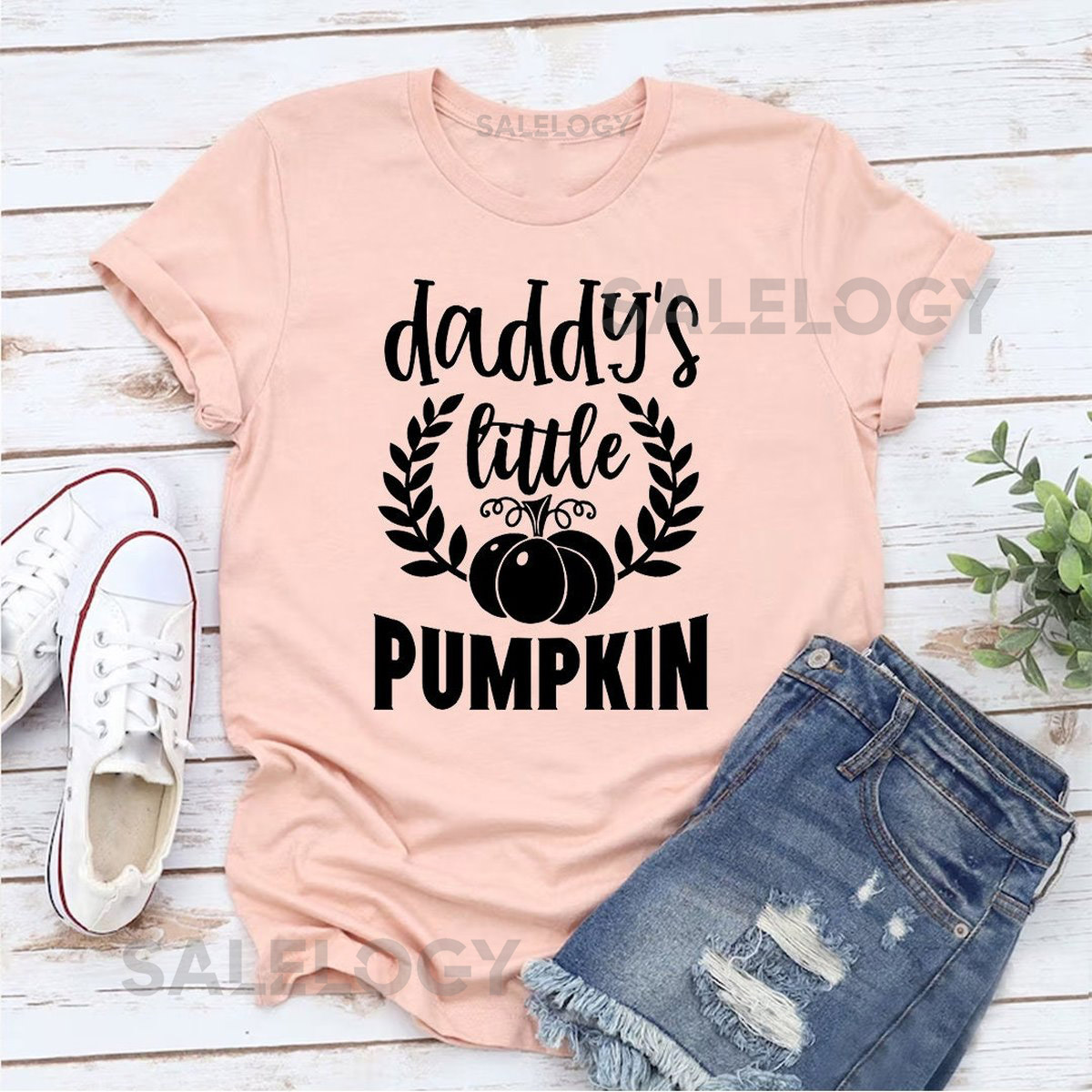 Daddy's Little Pumpkin T-Shirt - Customized Graphic Unisex Tee - Fall Season - Chilly Nights - Fall Delights - Seasonal Joy - Fatherhood_236