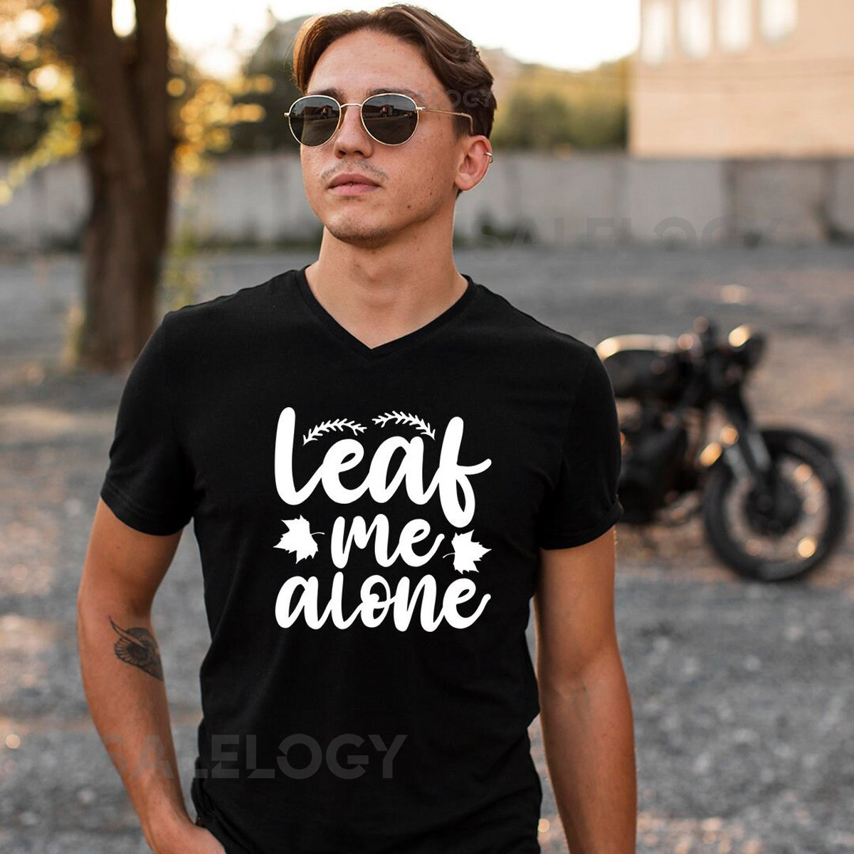 Leaf Me Alone T-Shirt - Customized Graphic Unisex Tee - Chilly Nights - Nature Inspired - Cozy Days - Nature lover -Autumn Magic_619