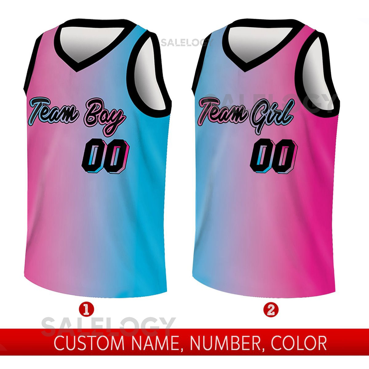 Custom Gender Reveal Jersey Custom Name And Number Basketball Jersey Shirt Team Boy Team Girl Jersey Baby Reveal Jersey Gift For Family_166