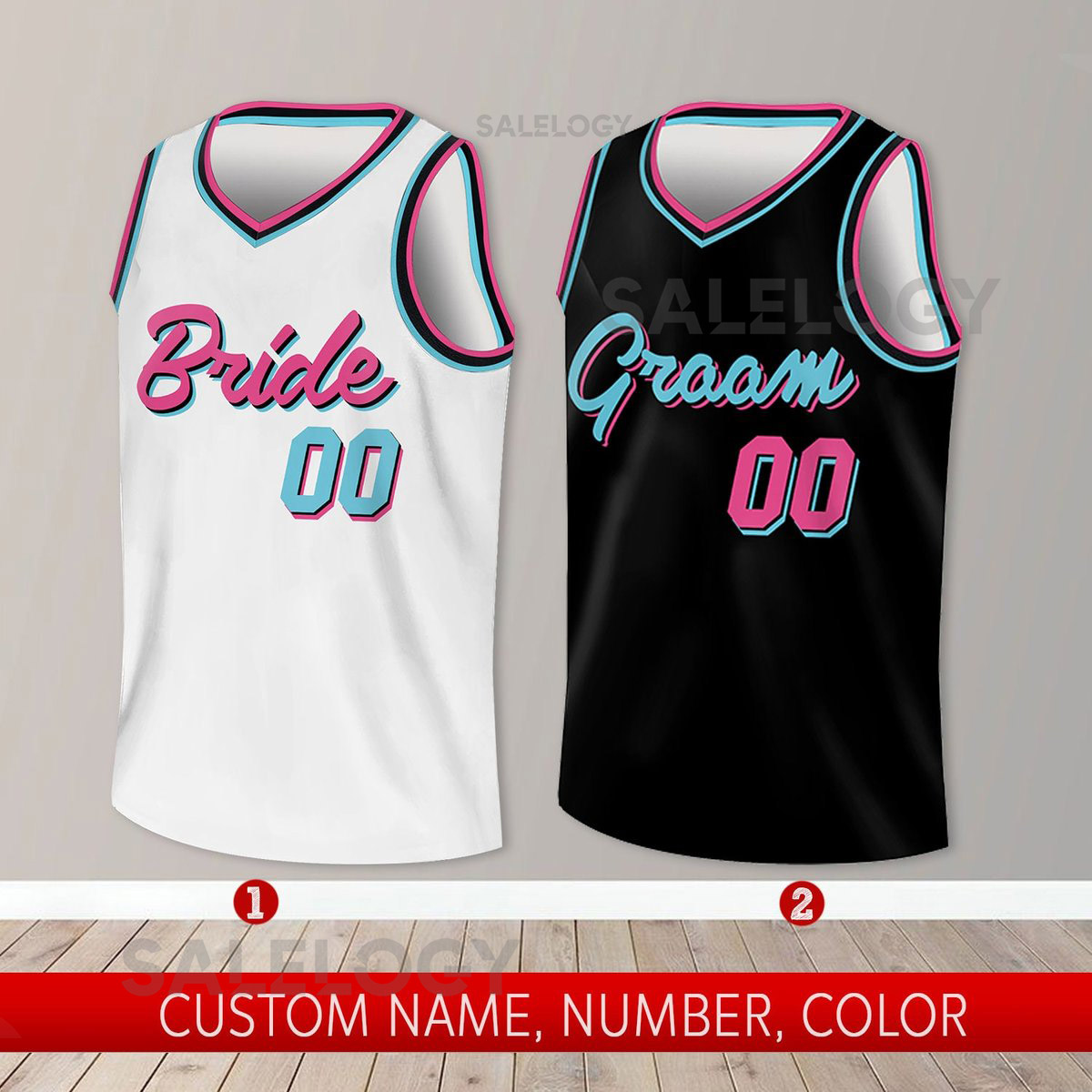 Custom Bride And Groom Basketball Jersey Personalized Matching Couple JerseyBasketball Jersey For Engagement Married Couple Wedding Jersey_143