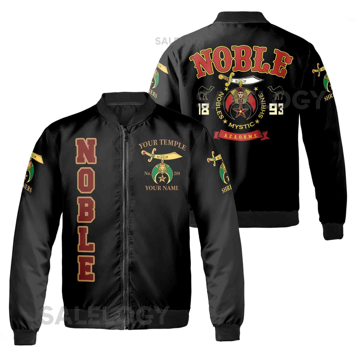 Customize Shriners Nobles Mystic Shrine 3D Bomber Jacket S-5XL_61
