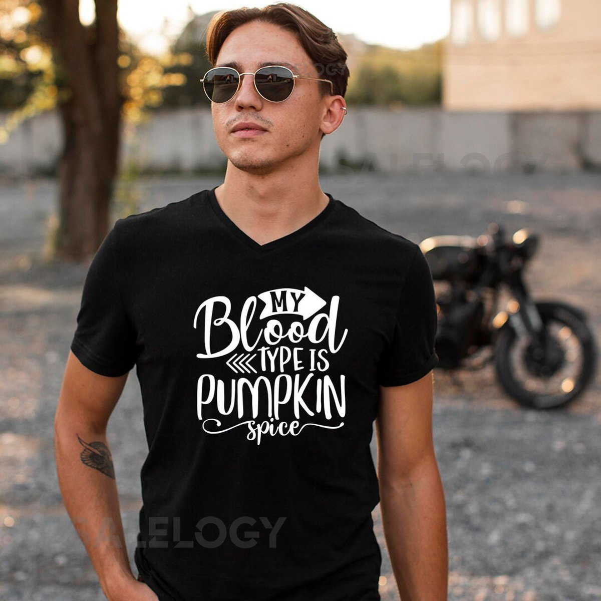 My Blood Type Is Pumpkin T-Shirt - Customized Graphic Unisex Tee - Fall Season - Chilly Nights - Fall Delights - Pumpkin_721
