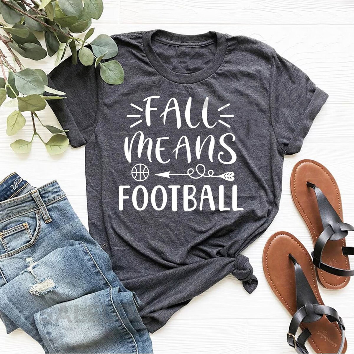 Fall Means Football T-Shirt - Customized Graphic Unisex Tee - Football Fanatic - Soccer Game - Sports Lover - Game Day Shirt_287