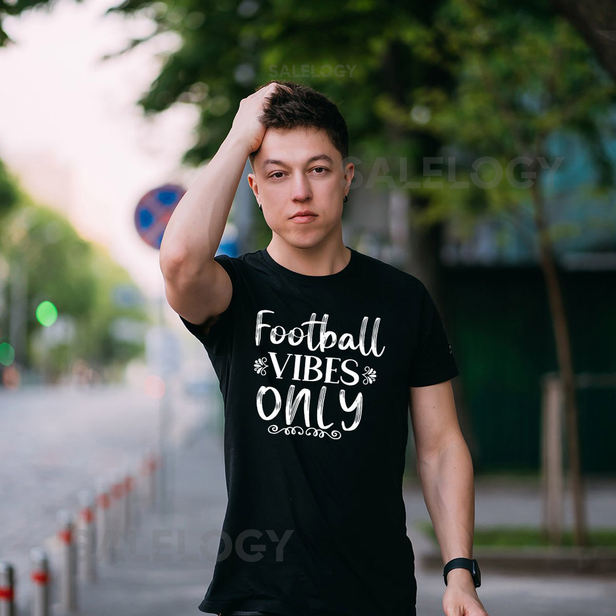 Football Vibes Only T-Shirt - Customized Graphic Unisex Tee - Football Fanatic - Soccer Game - Passion - Sports Lover - Game Day Shirt_339