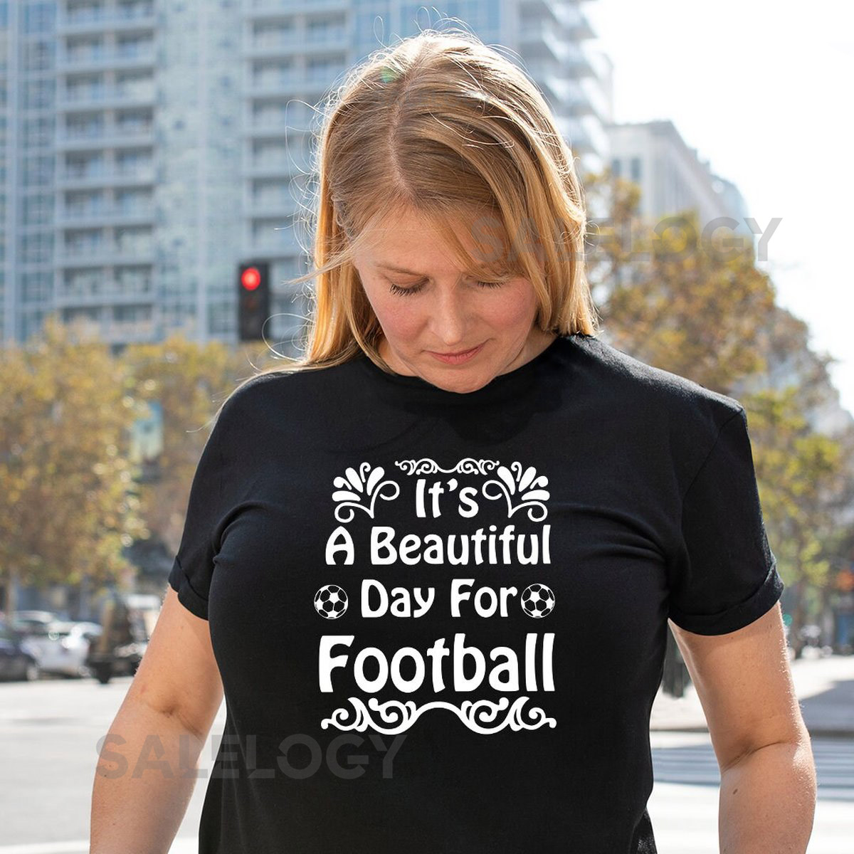 It's A Beautiful Day For Football T-Shirt - Customized Graphic Unisex Tee - Football Fanatic - Soccer Game - Sports Lover - Game Day Shirt_571