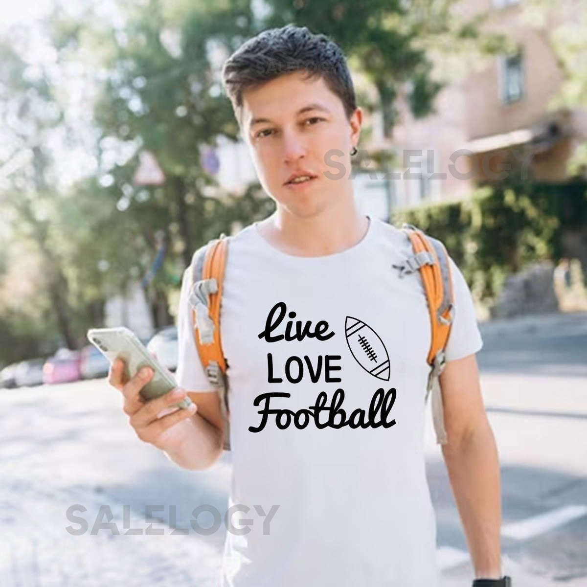 Live Love Football T-Shirt - Customized Graphic Unisex Tee - Football Fanatic - Soccer Game - Passion - Sports Lover - Game Day_660