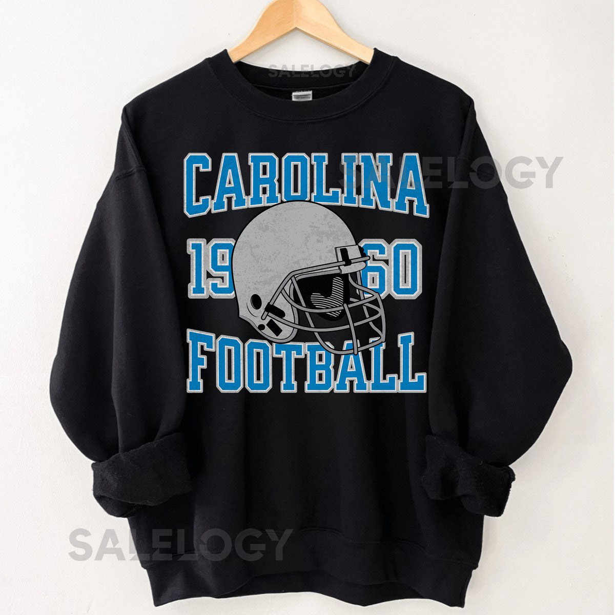 Carolina Football Sweatshirt Vintage Panther Football Crewneck Retro Carolina Football Shirt Panther Football Gift Carolina Sweatshirt_368